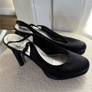 Stuart Weitzman Black Slingback Heels